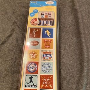 Sports fan wall art peel, stick baseball football